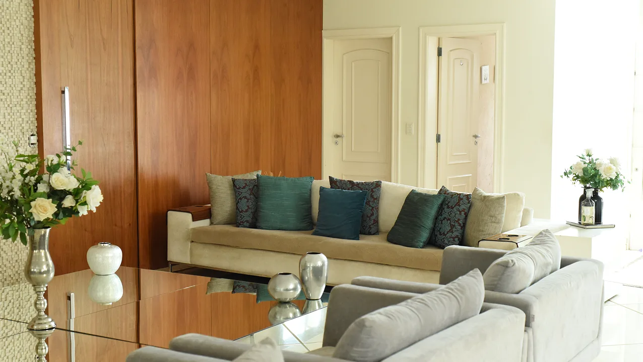 Sala de estar da mansão